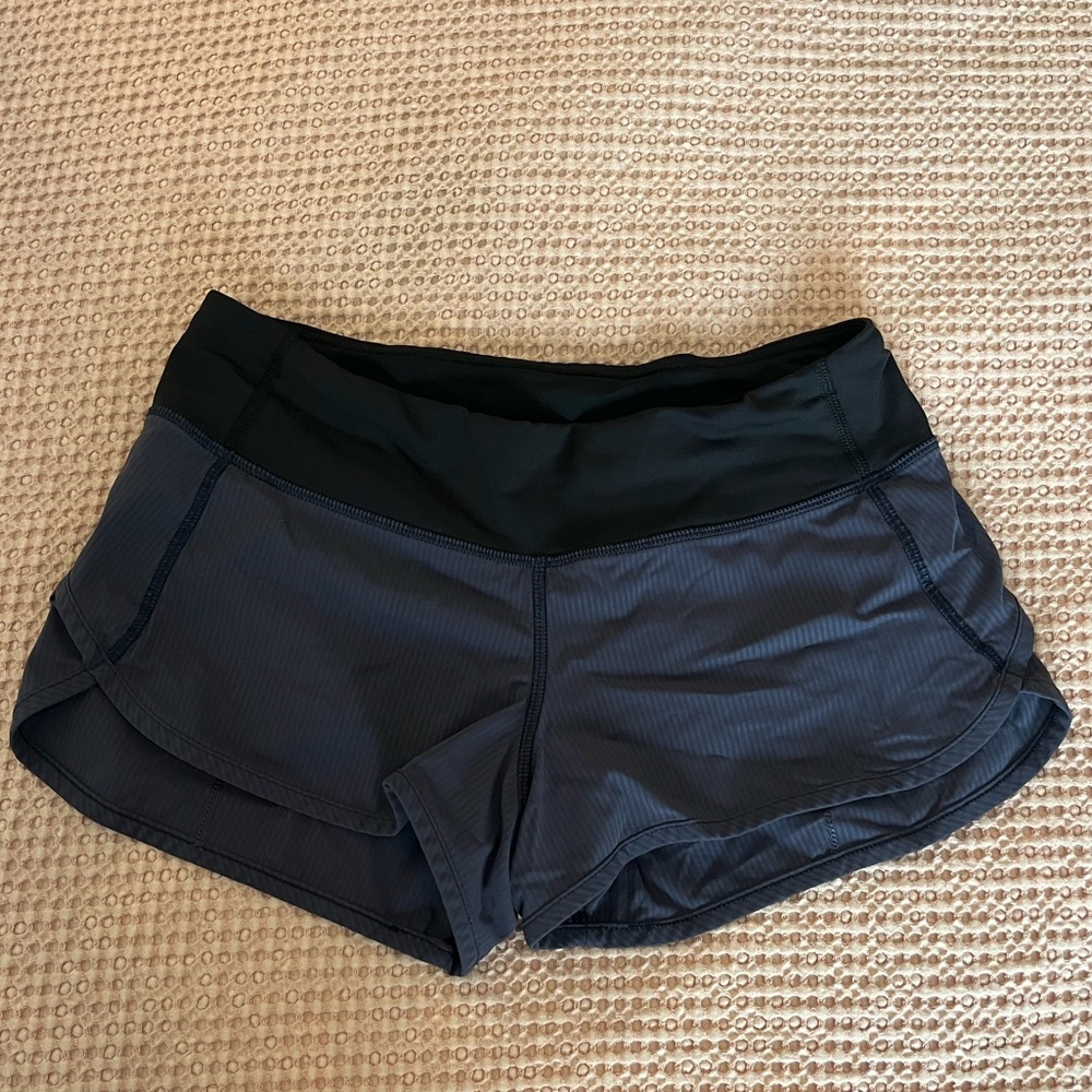 Blue lulu lemon speed shorts